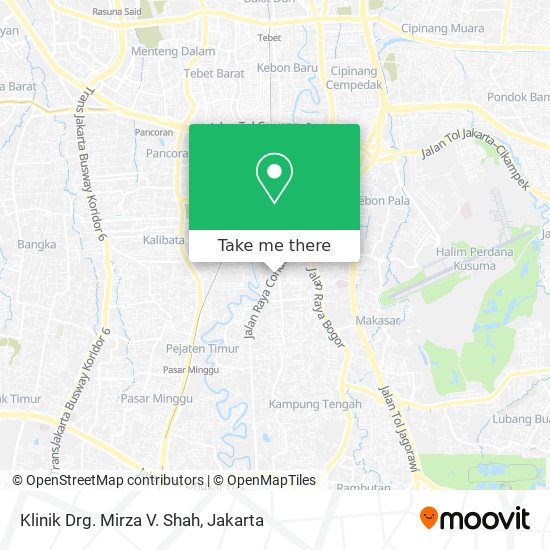 Klinik Drg. Mirza V. Shah map