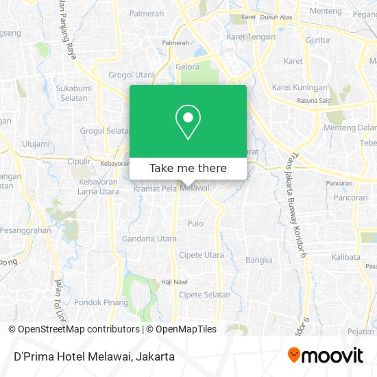 D'Prima Hotel Melawai map
