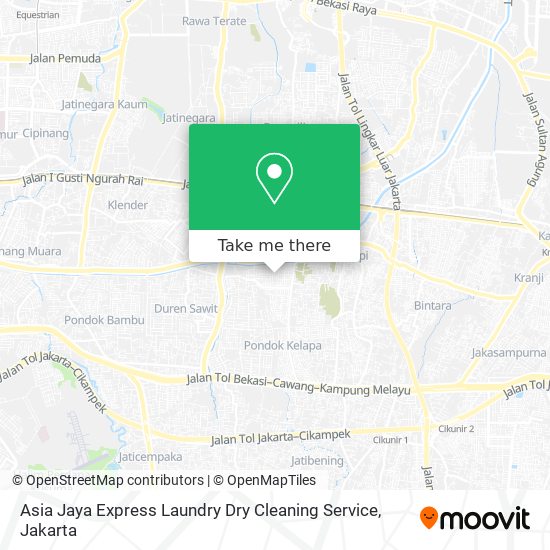 Asia Jaya Express Laundry Dry Cleaning Service map