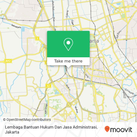 Lembaga Bantuan Hukum Dan Jasa Administrasi, Jalan Kebon Pala III Tanah Abang map