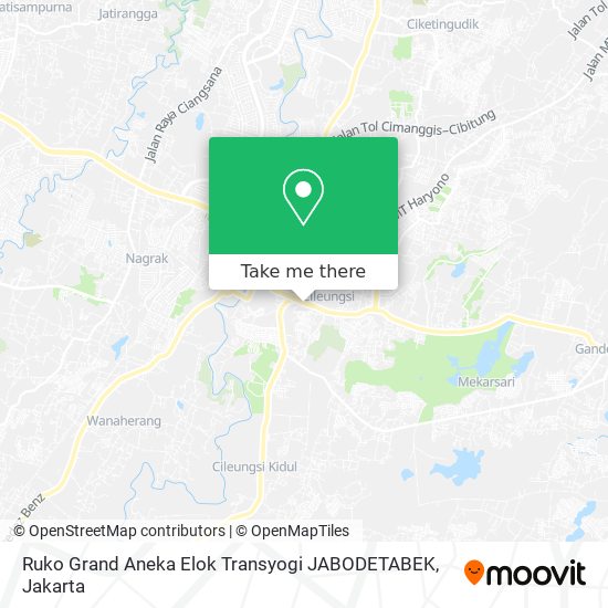Ruko Grand Aneka Elok Transyogi JABODETABEK map