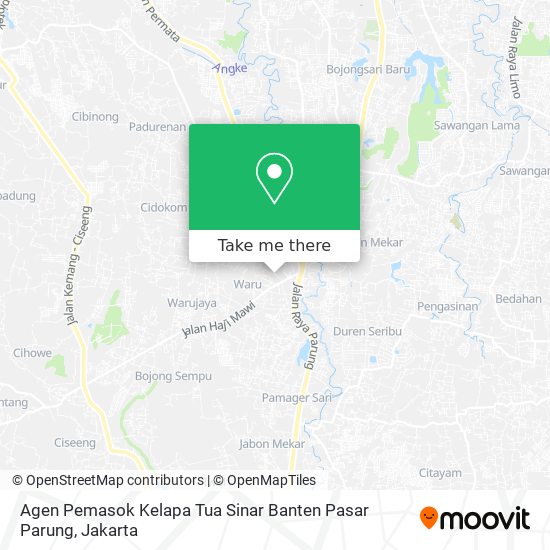 Agen Pemasok Kelapa Tua Sinar Banten Pasar Parung map
