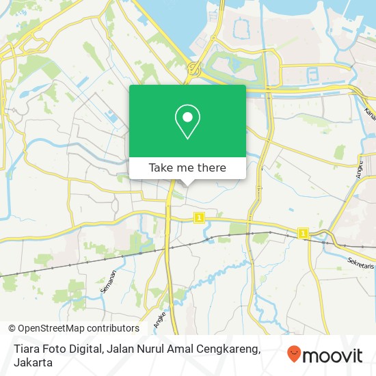 Tiara Foto Digital, Jalan Nurul Amal Cengkareng map
