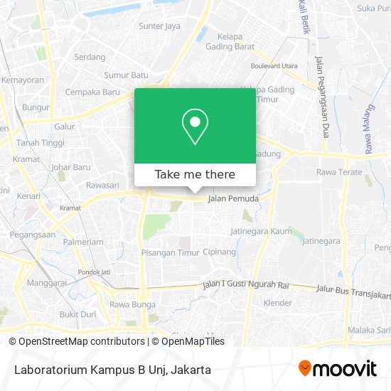 Laboratorium Kampus B Unj map