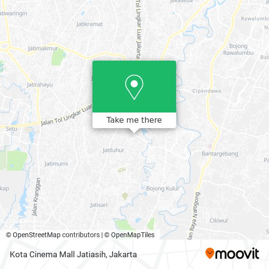 Kota Cinema Mall Jatiasih map