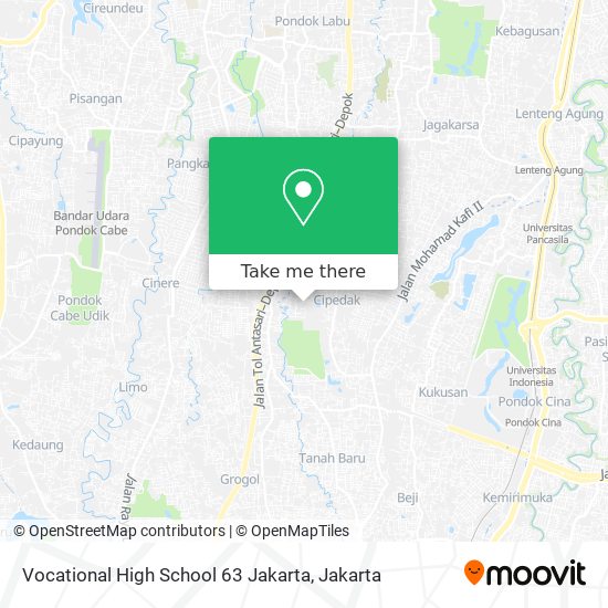 Vocational High School 63 Jakarta map