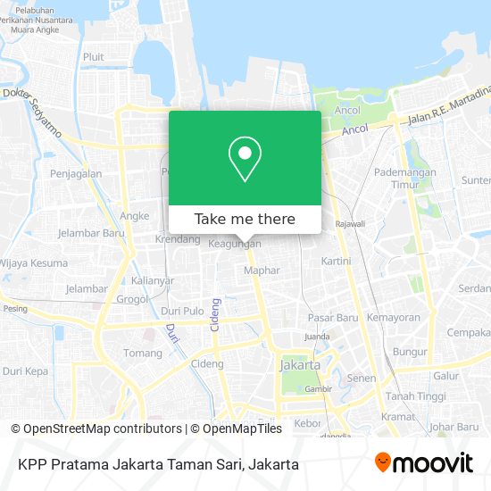 KPP Pratama Jakarta Taman Sari map