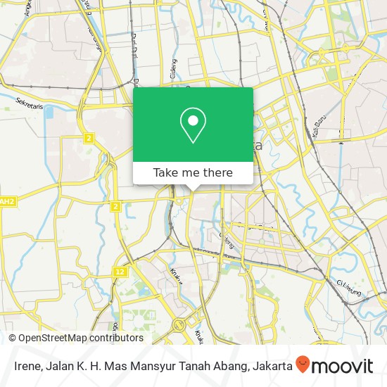 Irene, Jalan K. H. Mas Mansyur Tanah Abang map