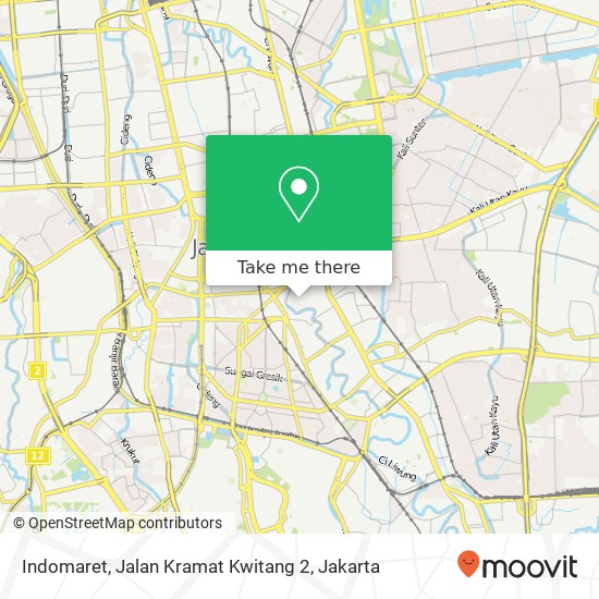 Indomaret, Jalan Kramat Kwitang 2 map