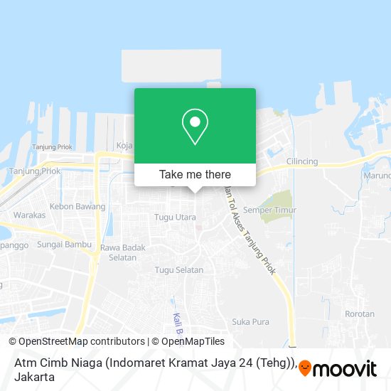 Atm Cimb Niaga (Indomaret Kramat Jaya 24 (Tehg)) map