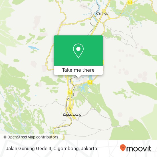 Jalan Gunung Gede II, Cigombong map