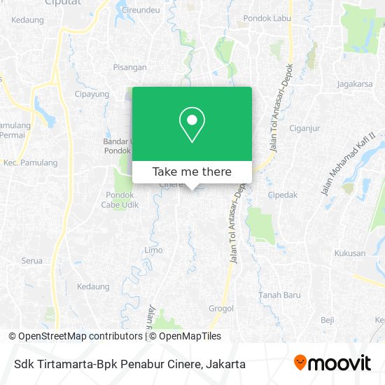 Sdk Tirtamarta-Bpk Penabur Cinere map