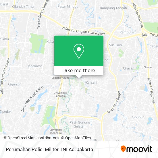 Perumahan Polisi Militer TNI Ad map