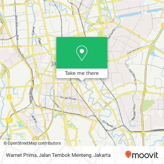 Warnet Prima, Jalan Tembok Menteng map