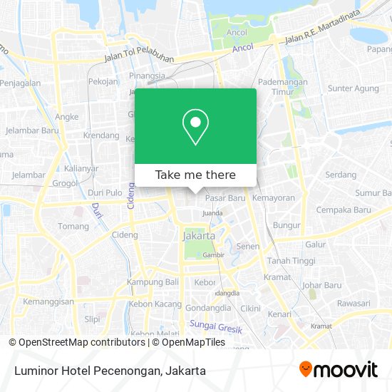 Luminor Hotel Pecenongan map