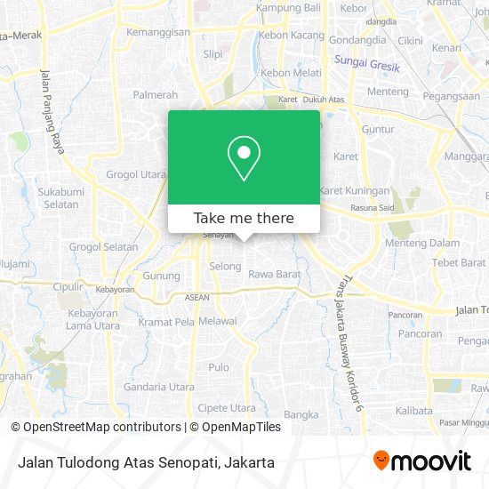 Jalan Tulodong Atas Senopati map