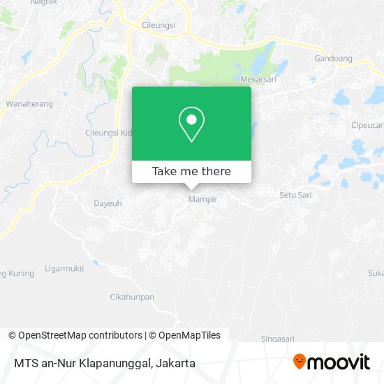 MTS an-Nur Klapanunggal map