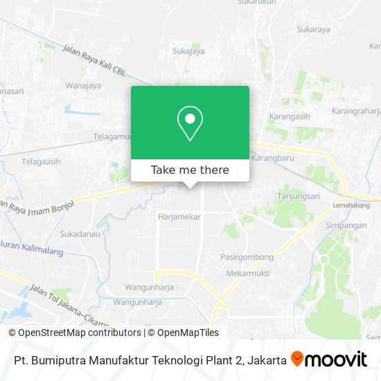 Pt. Bumiputra Manufaktur Teknologi Plant 2 map