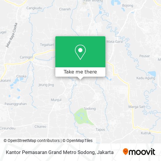 Kantor Pemasaran Grand Metro Sodong map