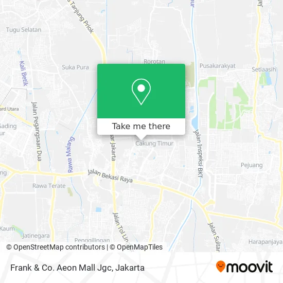 Frank & Co. Aeon Mall Jgc map