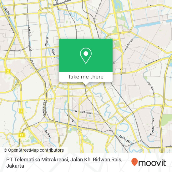 PT Telematika Mitrakreasi, Jalan Kh. Ridwan Rais map