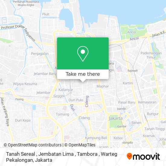 Tanah Sereal , Jembatan Lima , Tambora , Warteg Pekalongan map