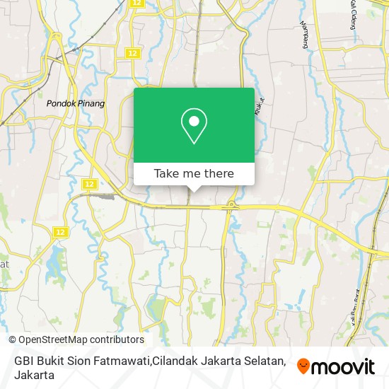 GBI Bukit Sion Fatmawati,Cilandak Jakarta Selatan map