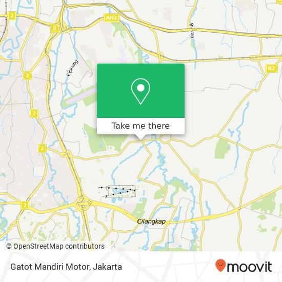 Gatot Mandiri Motor, Jalan Raya Pondok Gede map