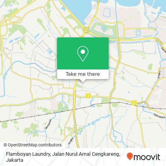 Flamboyan Laundry, Jalan Nurul Amal Cengkareng map