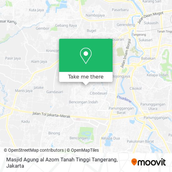Masjid Agung al Azom Tanah Tinggi Tangerang map