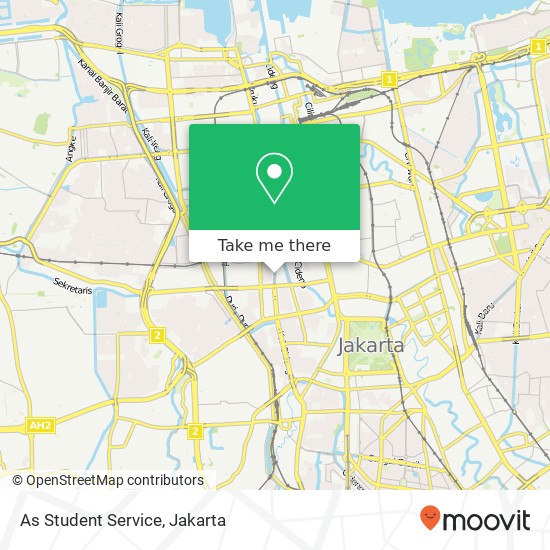 As Student Service, Jalan Cideng Timur map