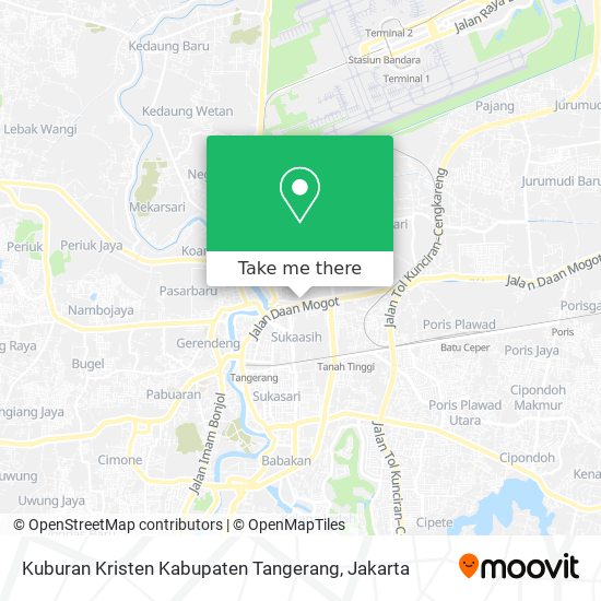 Kuburan Kristen Kabupaten Tangerang map