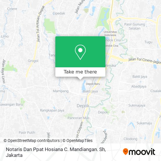 Notaris Dan Ppat Hosiana C. Mandiangan. Sh map