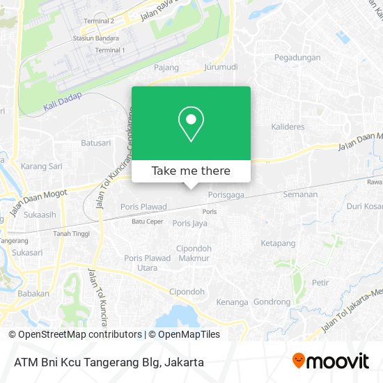 ATM Bni Kcu Tangerang Blg map
