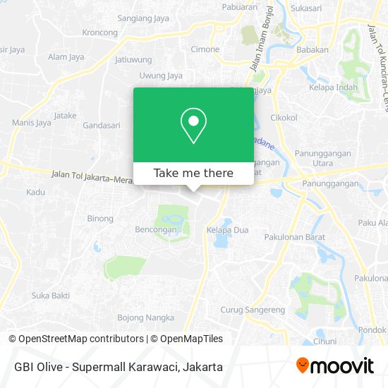 GBI Olive - Supermall Karawaci map