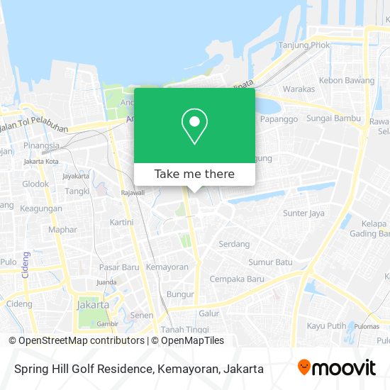 Spring Hill Golf Residence, Kemayoran map