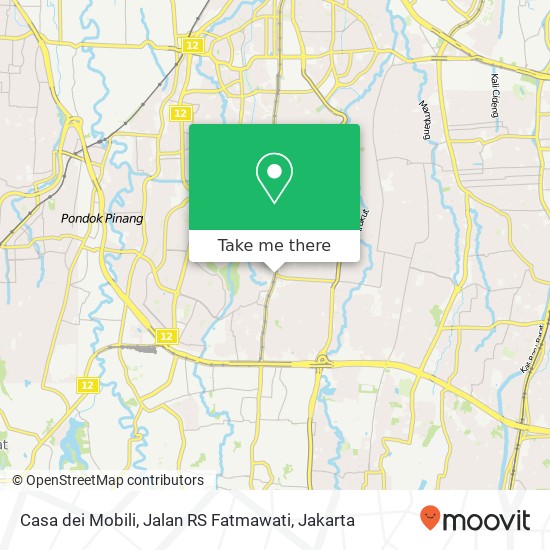 Casa dei Mobili, Jalan RS Fatmawati map