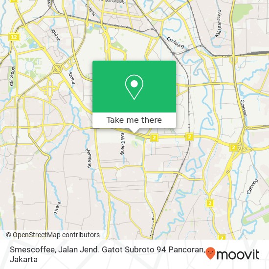 Smescoffee, Jalan Jend. Gatot Subroto 94 Pancoran map