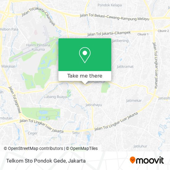 Telkom Sto Pondok Gede map