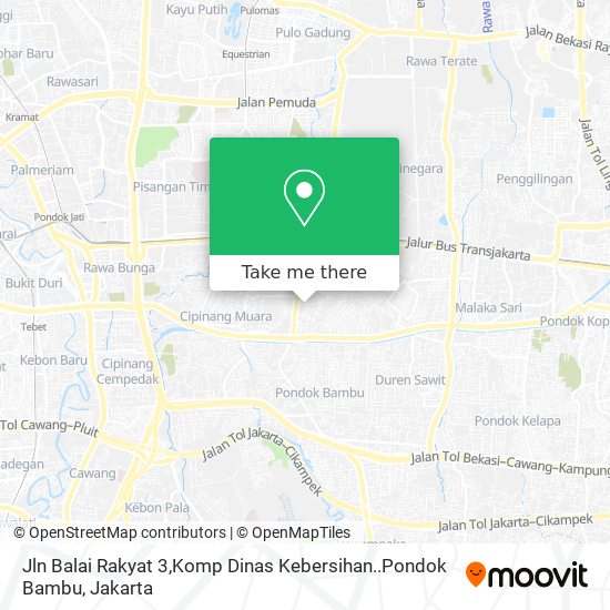 Jln Balai Rakyat 3,Komp Dinas Kebersihan..Pondok Bambu map