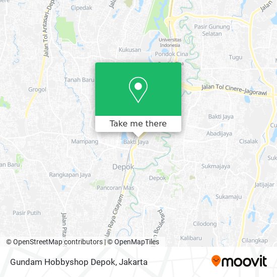 Gundam Hobbyshop Depok map