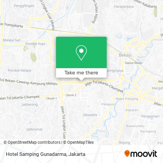 Hotel Samping Gunadarma map