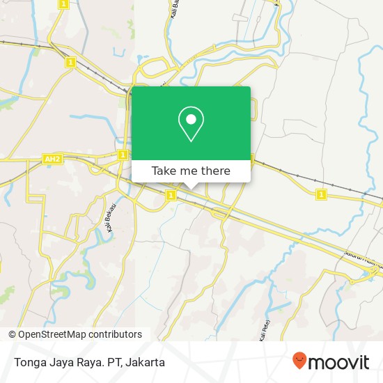 Tonga Jaya Raya. PT, Bekasi Timur map