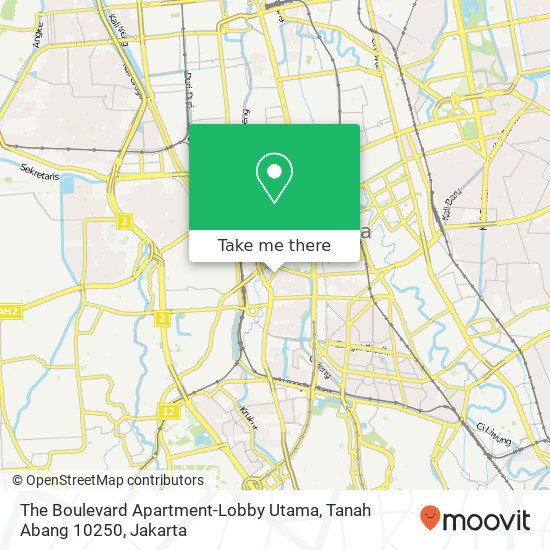 The Boulevard Apartment-Lobby Utama, Tanah Abang 10250 map