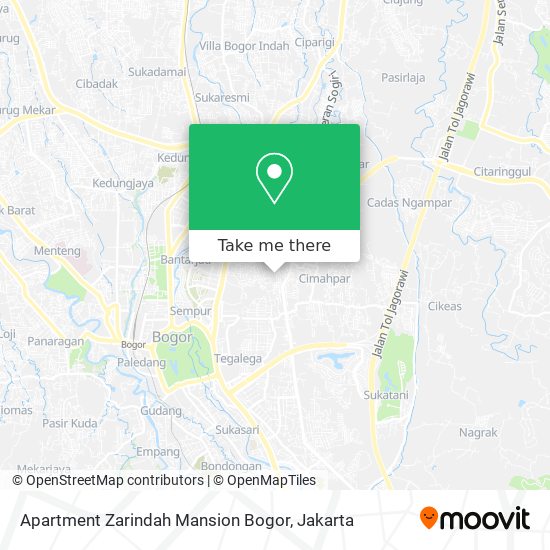 Apartment Zarindah Mansion Bogor map