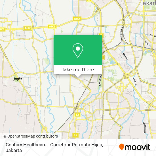 Century Healthcare - Carrefour Permata Hijau map