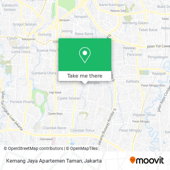 Kemang Jaya Apartemen Taman map