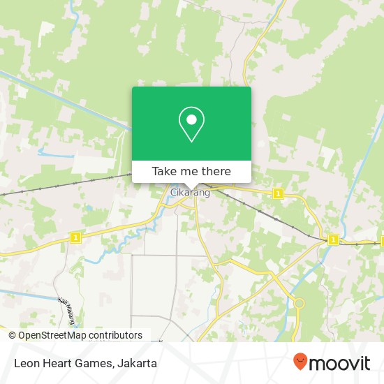 Leon Heart Games, Jalan Re. Martadinata Cikarang Utara map