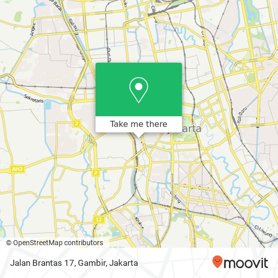 Jalan Brantas 17, Gambir map