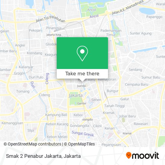 Smak 2 Penabur Jakarta map